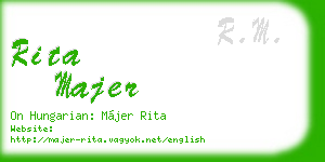 rita majer business card